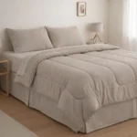 Edredón Flannel Liso C/Relleno 2 1/2